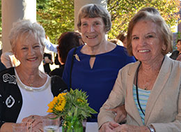 Photo of three women smiling. Link to Life Stage Gift Planner Over Age 70 Situations.