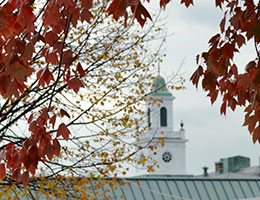 Photo of trees and building. Links to Gifts by Estate Note.